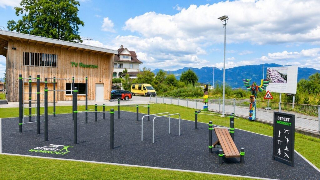 Visualisierung des geplanten Street Workout Parks im Grund